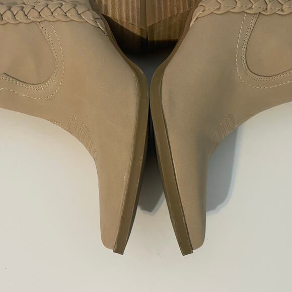 Dolce Vita Koolson Cowboy Western Boots Pull On Stack HeelWomen's Size 8 Tan - Picture 13 of 16